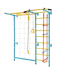 Costway 7 in 1 Kids Indoor Gym Playground Swedish Wall Ladder Children Home Climbing Gym