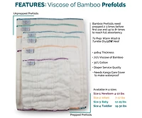 Kanga Care rayon from Bamboo Prefold Cloth Diapers (6pk) - Size 1 : Newborn Beige