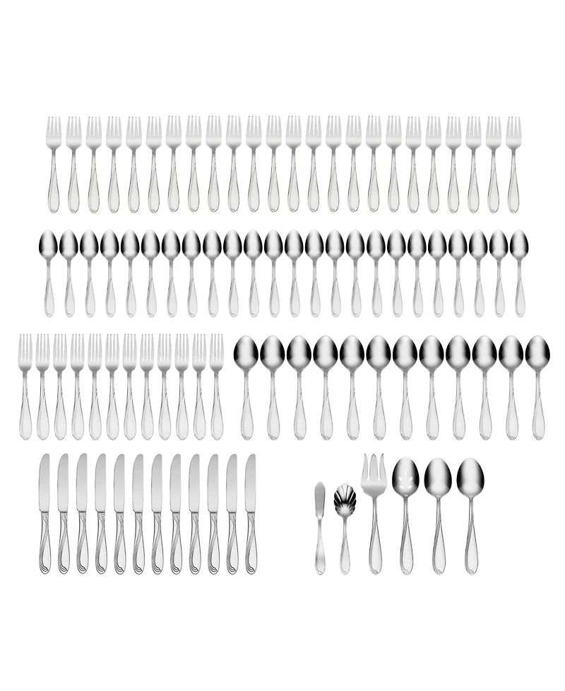 Oneida Cresta 90-Pc Flatware Set, Service for 12