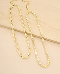 Ettika Golden Rays Necklace Set in 18K Gold Plating, 2 Piece