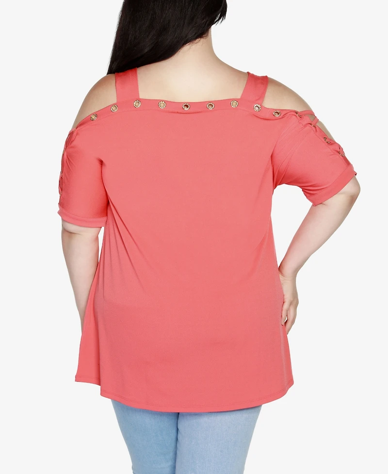 Belldini Plus Cold Shoulder Top