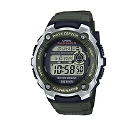 Casio Men's Digital Green Resin Watch 47.7mm, WV200R-3A