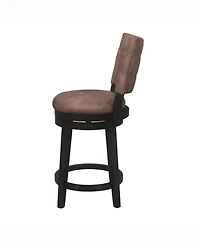 Hillsdale 40.25" Wood and Upholstered Kaede Furniture Counter Height Swivel Stool