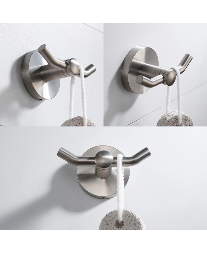 Kraus Elie 4-Piece Bath Hardware Set with Towel Bar, Paper Holder, Ring and Robe Hook