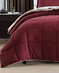 Eddie Bauer Sherwood Reversible Micro-suede Sherpa Comforter Set, Twin