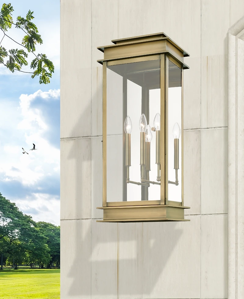 Livex Princeton 3 Light Outdoor Extra Large Wall Lantern