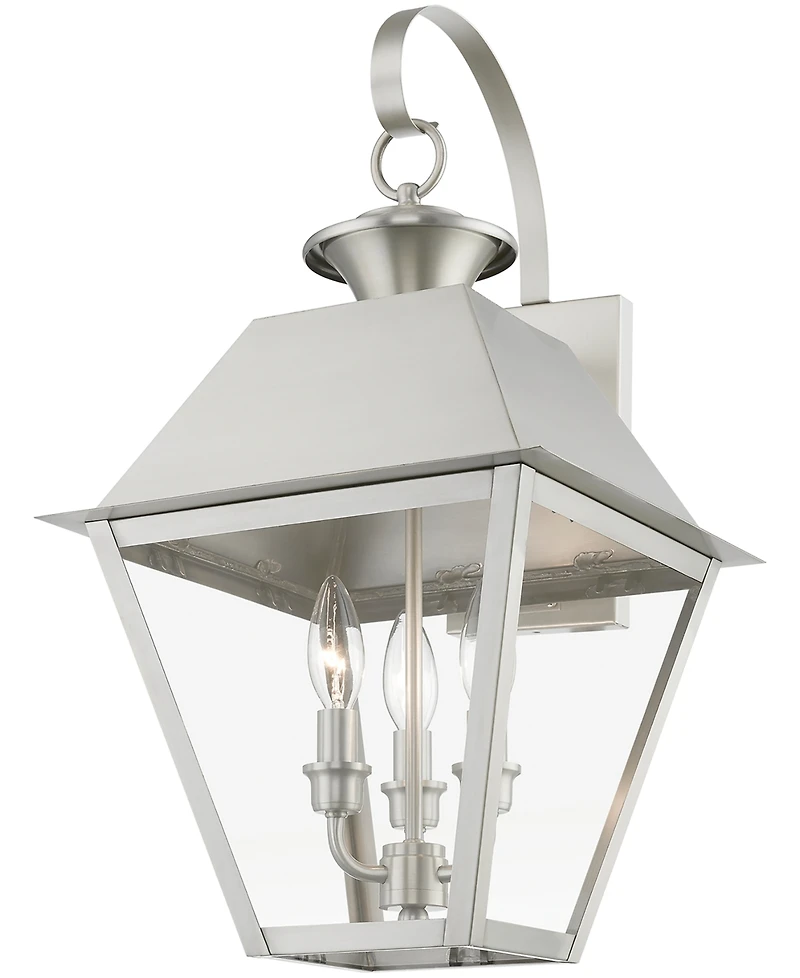 Livex Wentworth 3 Light Outdoor Large Wall Lantern