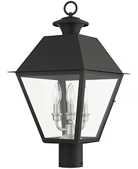 Livex Wentworth 3 Light Outdoor Post Top Lantern