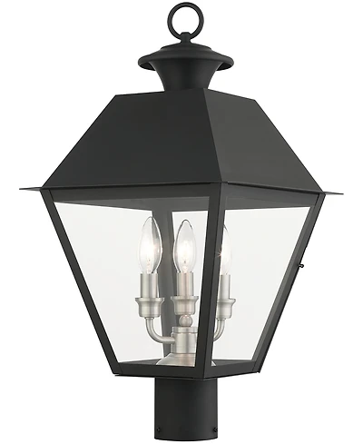 Livex Wentworth 3 Light Outdoor Post Top Lantern