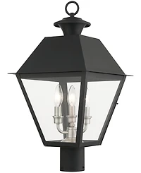 Livex Wentworth 3 Light Outdoor Post Top Lantern