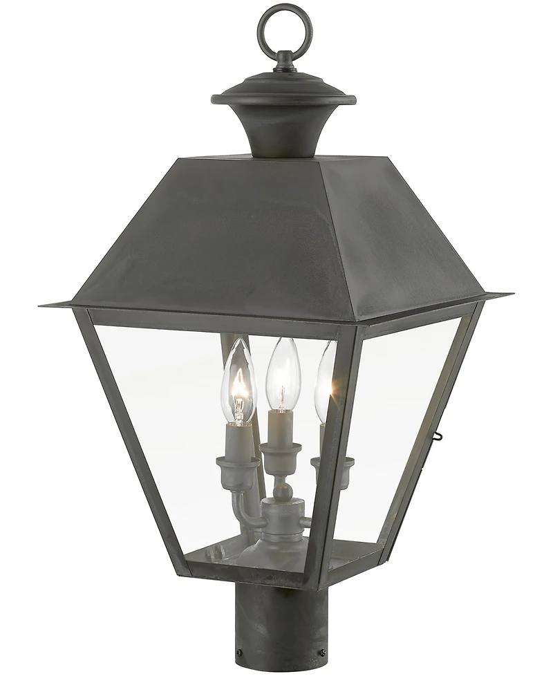 Livex Wentworth 3 Light Outdoor Large Post Top Lantern