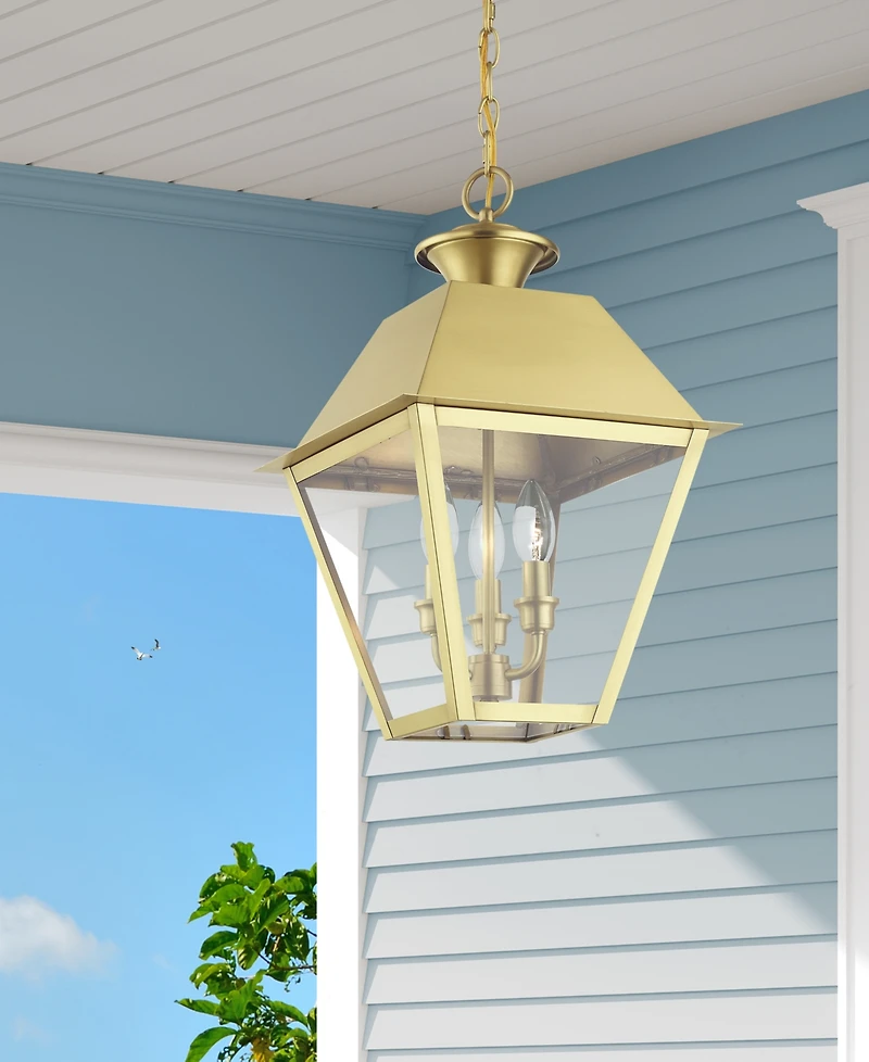 Livex 3 Light Outdoor Large Pendant Lantern