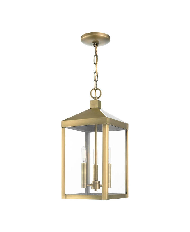 Livex Nyack 3 Light Outdoor Pendant Lantern
