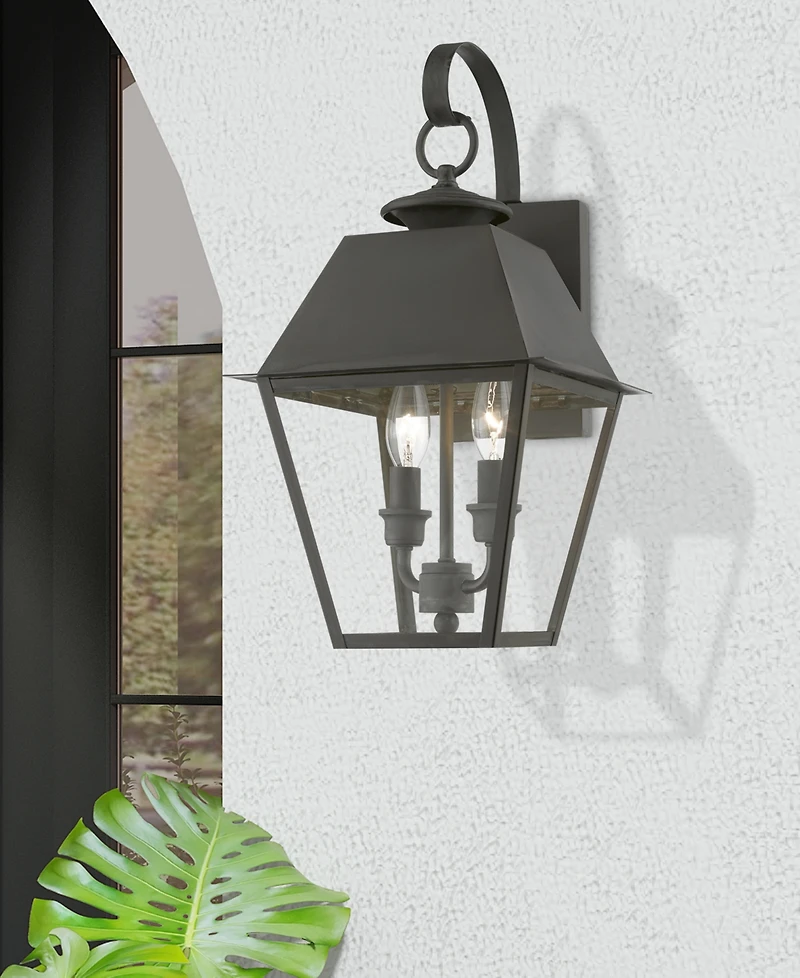 Livex Wentworth 2 Light Outdoor Medium Wall Lantern