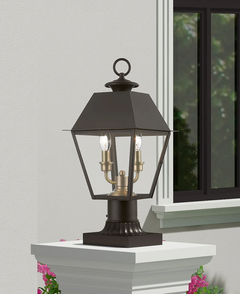 Livex Wentworth 2 Light Outdoor Medium Post Top Lantern