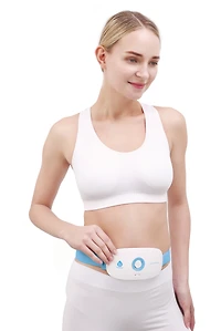 Pursonic Stomach & Back Massager, 3 Vibration Levels, 3 Heat Settings & Usb Rechargeable- Promotes Blood Circulation