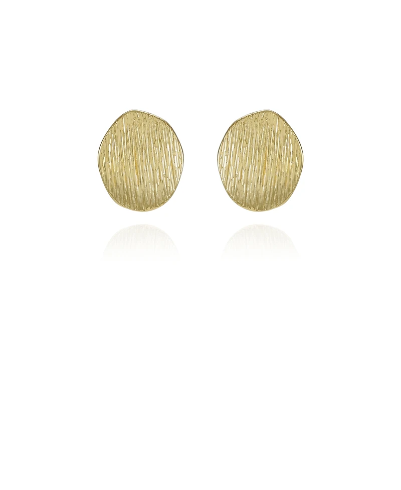 Vince Camuto Gold-Tone Texturized Pebble Coin Earrings