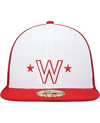 Men's New Era White, Red Washington Nationals 2023 On-Field Batting Practice 59FIFTY Fitted Hat