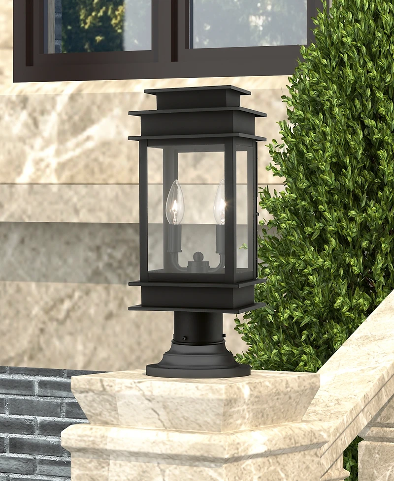 Livex Princeton 2 Light Outdoor Medium Post Top Lantern