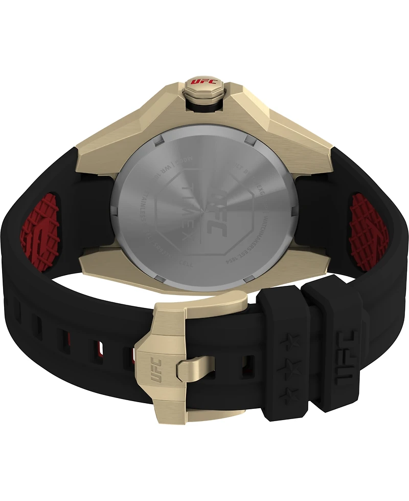 Timex Ufc Men's Quartz Pro Silicone Black Watch, 44mm