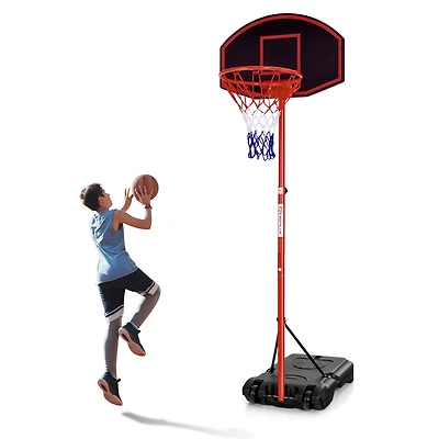 Height-Adjustable Basket Hoop, Portable Backboard System Stand