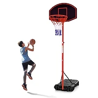 Height-Adjustable Basket Hoop, Portable Backboard System Stand