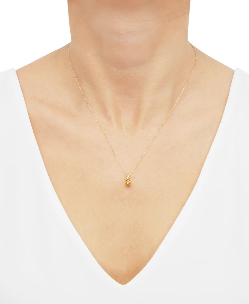 Birthstone Pendant 14k Gold or White