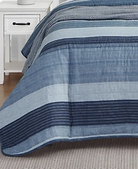 Nautica Ridgeport Reversible 3 Piece Quilt Set, Full/Queen