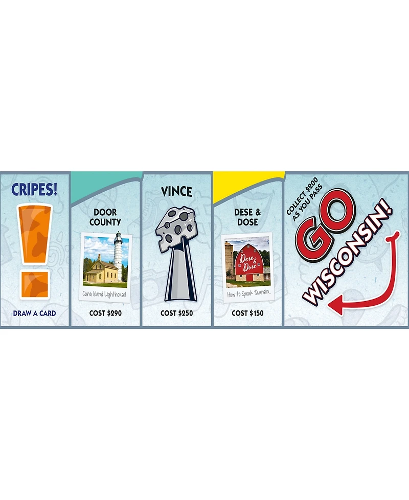 Late for the Sky Wisconsin-Opoly Classic Board Game With a Wisconsin Twist