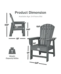 Kids' Adirondack Chair Seat Weather Resistant for Ages 3-8