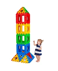 32 Pieces Big Waffle Block Set Kids Educational Stacking Building Toy