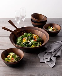 Noritake Serveware, Kona Wood 5 Piece Salad Set
