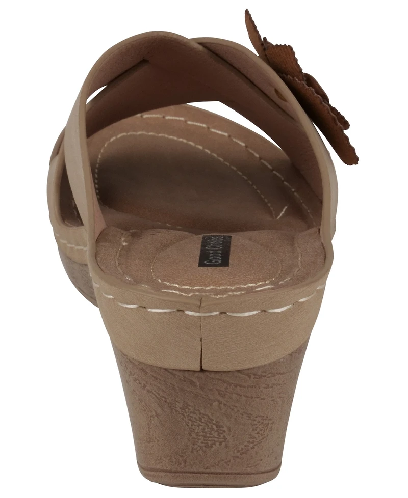 Gc Shoes Women's Selly Flower Wedge Sandals