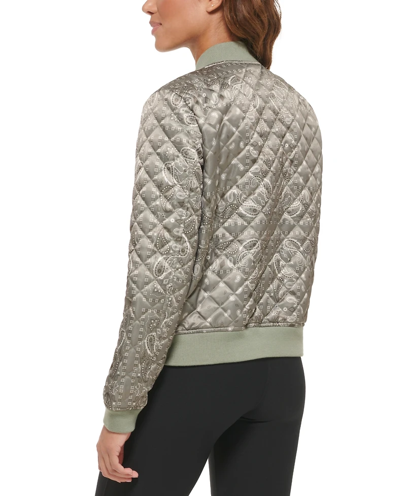 Levi's Women's Diamond Quilted Casual Bomber Jacket