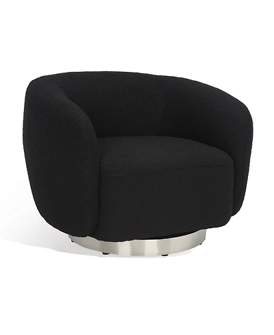 Bernard 38" Boucle Swivel Accent Chair