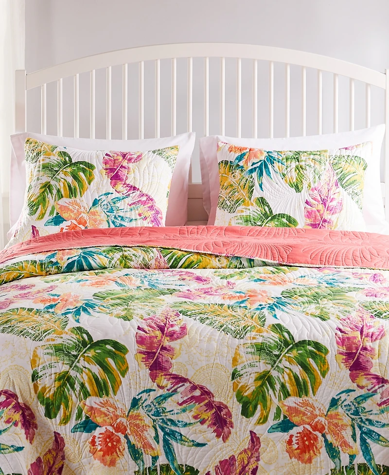 Greenland Home Fashions Tropics Coastal Palm Sham, King