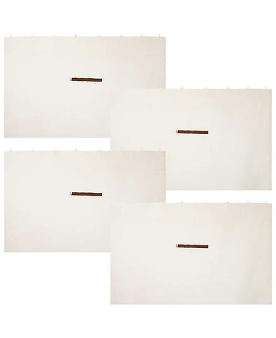 Gazebo 4-Piece Sidewall Set - Outdoor 80 Inches Tall x 103 Inches Wide Polyester Fabric Gazebo Curtains Only - Provides Shade and Privacy