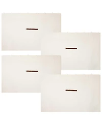 Gazebo 4-Piece Sidewall Set - Outdoor 80 Inches Tall x 103 Inches Wide Polyester Fabric Gazebo Curtains Only - Provides Shade and Privacy