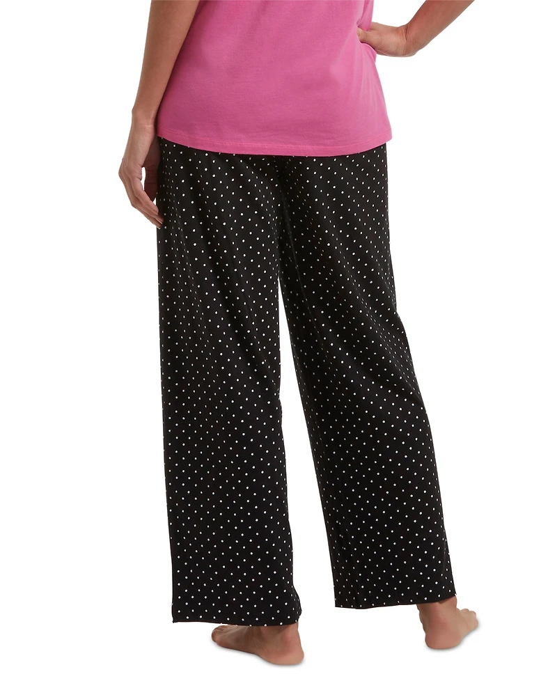 Hue Women's Sleepwell Printed Knit Pajama Pant made with Temperature Regulating Technology