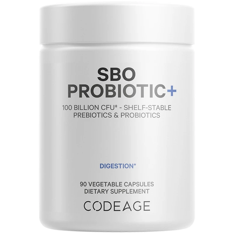 Codeage Sbo Probiotics, 100 Billion CFUs Per Serving, Multi Strain Soil Based Organisms Blend and Organic Fermented Botanical Blend, Shelf-Stable, 90