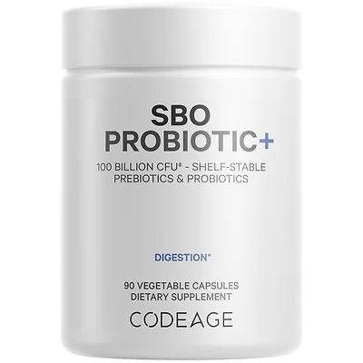Codeage Sbo Probiotics, 100 Billion CFUs Per Serving, Multi Strain Soil Based Organisms Blend and Organic Fermented Botanical Blend, Shelf-Stable, 90