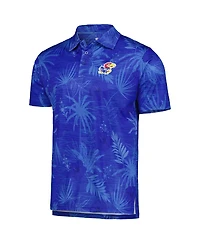 Men's Colosseum Royal Kansas Jayhawks Palms Team Polo Shirt