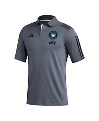 Men's adidas Gray Charlotte Fc 2023 On-Field Training Polo Shirt