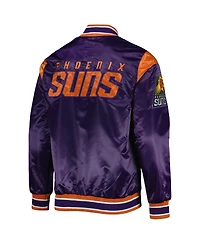 Men's Starter Purple Phoenix Suns Force Play Satin Full-Snap Varsity Jacket