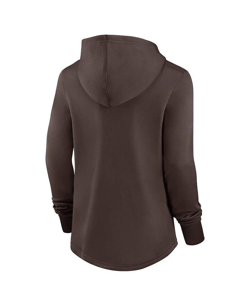Women's Nike Brown San Diego Padres Authentic Collection Pregame Performance Pullover Hoodie