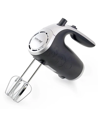 5-Speed 150-Watt Hand Mixer Black w/ Silver Accents