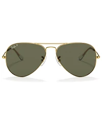 Ray-Ban Unisex Polarized Sunglasses, RB3025 Aviator Classic