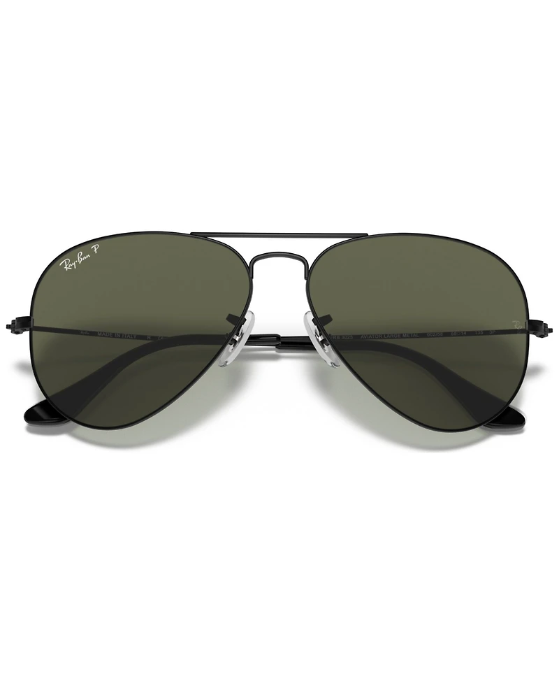 Ray-Ban Unisex Polarized Aviator Classic Sunglasses, RB3025