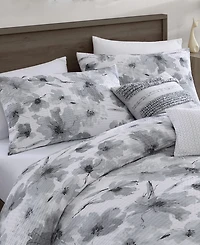 Dkny Modern Bloom 3 Piece Comforter Set, Queen