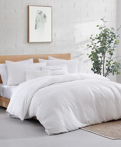 Dkny Modern Waffle 3 Piece Comforter Set, Queen